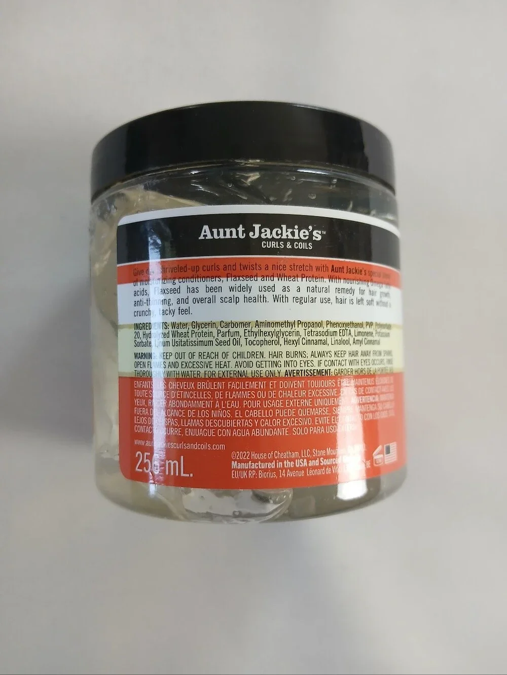 Aunt Jackie's curls and coils don't shrink flaxseed elongating curling gel 9 oz